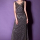 A-Line Ankle-length V-neck Embroidery Beaded Mother of The Bride Dress